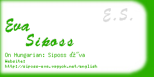 eva siposs business card